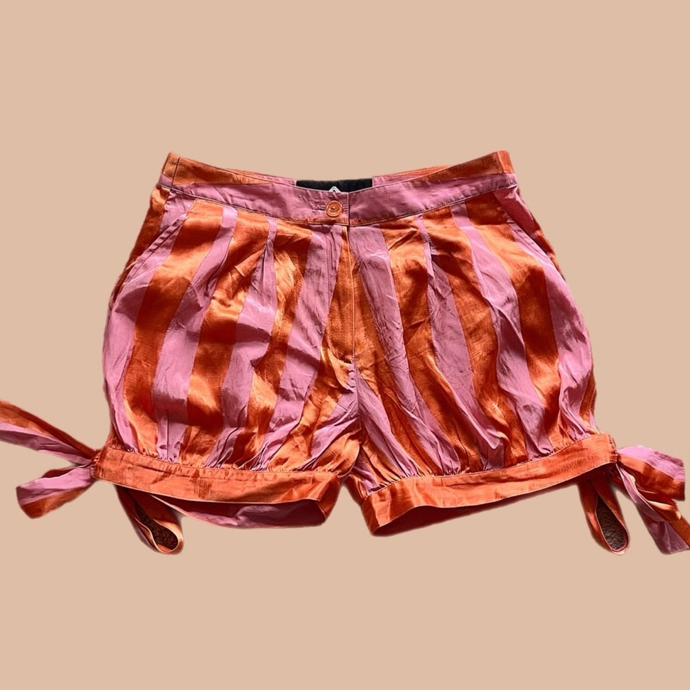Striped Orange and Pink Women's Shorts